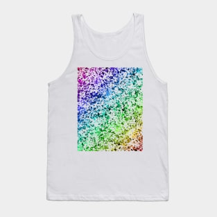 All Over Rainbow Gradient Glass Shards Pattern Tank Top